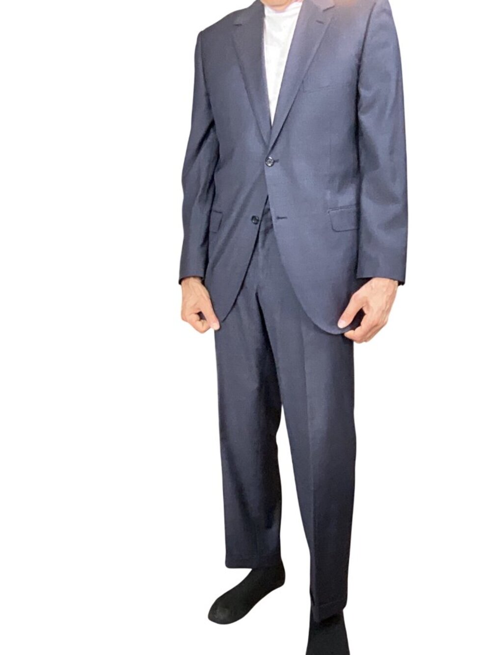 Joseph Bach Mens Super 150s Australian Wool Gray Two-Piece Suit*42R*EUC